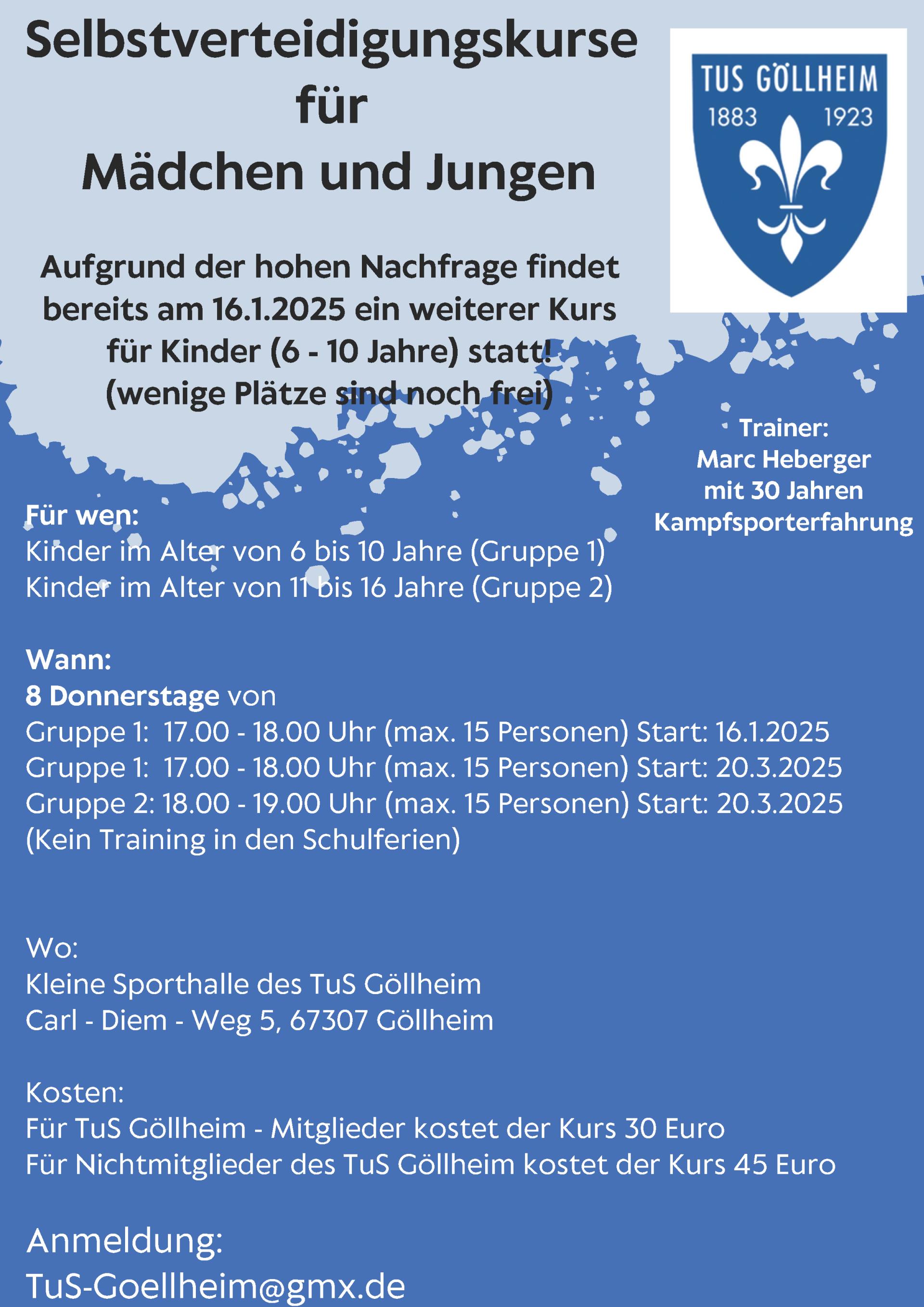 Selbstverteidigungskurs Mädchen und Jungen