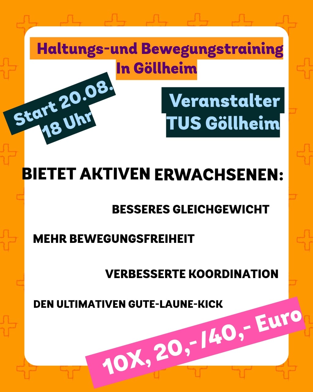 Haltung und Bewegungstraining Flyer